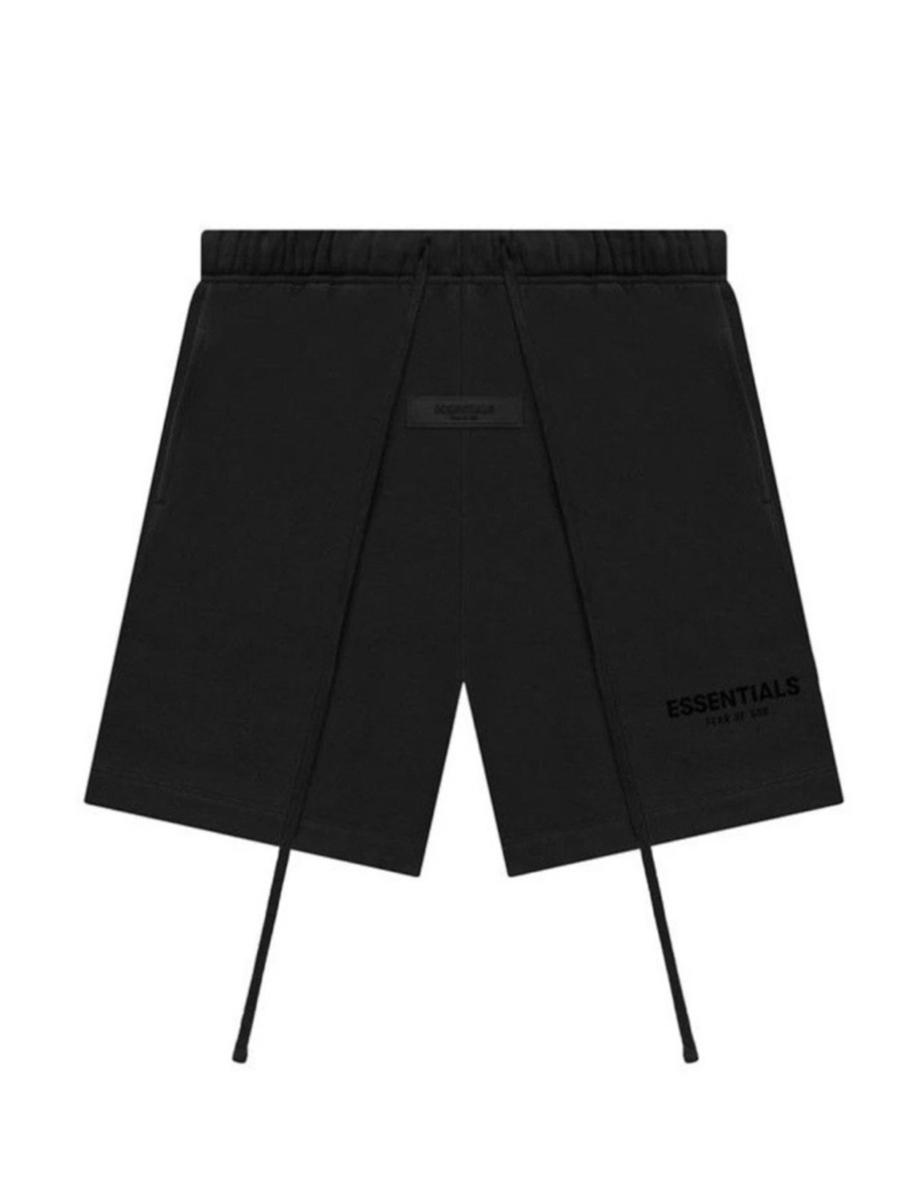 ESSENTIALS Men’s Black dark and light grey logo Sweat Shorts